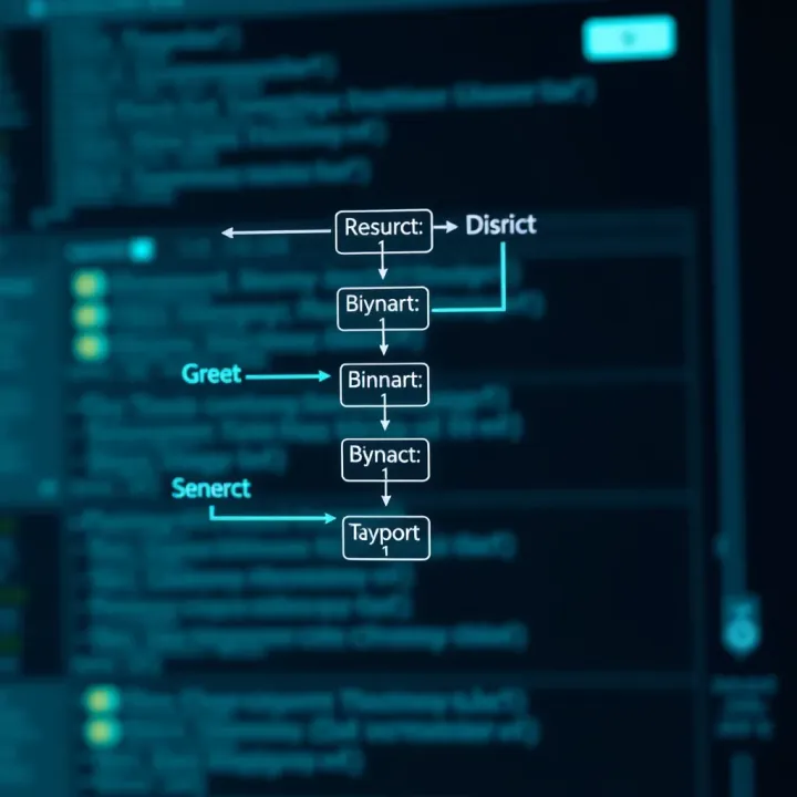 Binary Search Algorithm Logical Flow in Data Structures Flowchart depicting the logical steps of the binary search technique in data structures