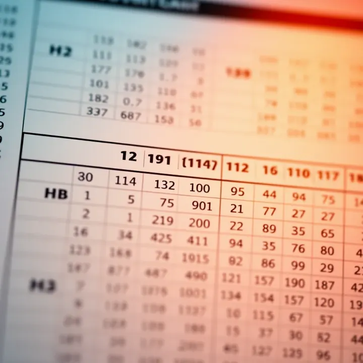 Comparison chart showing binary values alongside hexadecimal equivalents