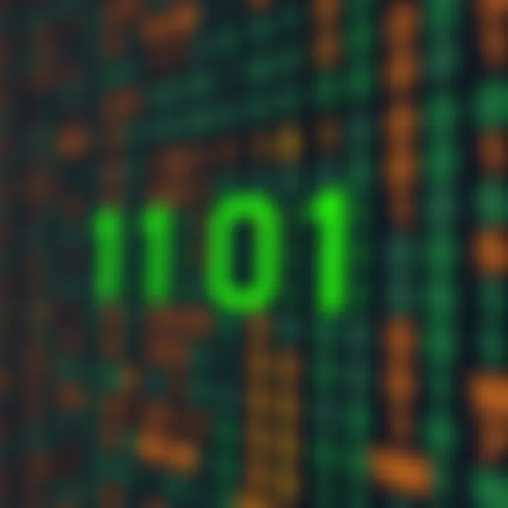 Illustration depicting the grouping of binary digits into sets of three for easier conversion