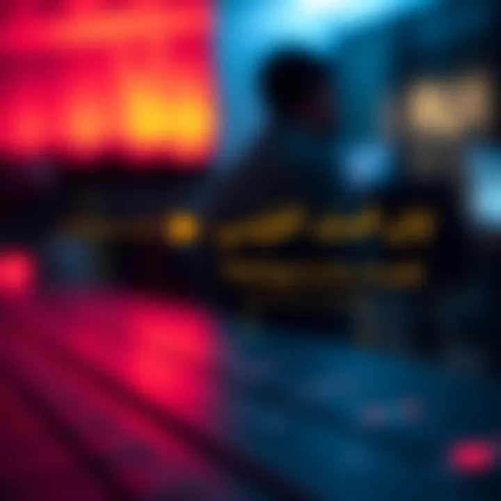 Diagram explaining the translation of the word binary into Urdu script alongside computing symbols