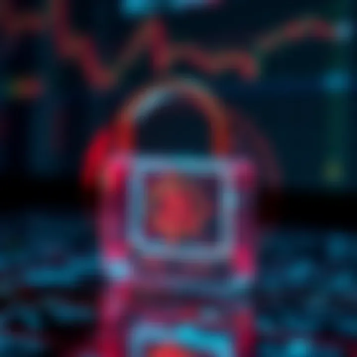 Secure digital padlock symbolizing crypto trading app security measures