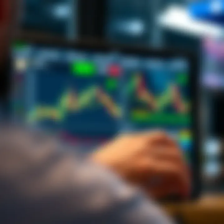 User comparing features on different cryptocurrency trading platforms on a digital device