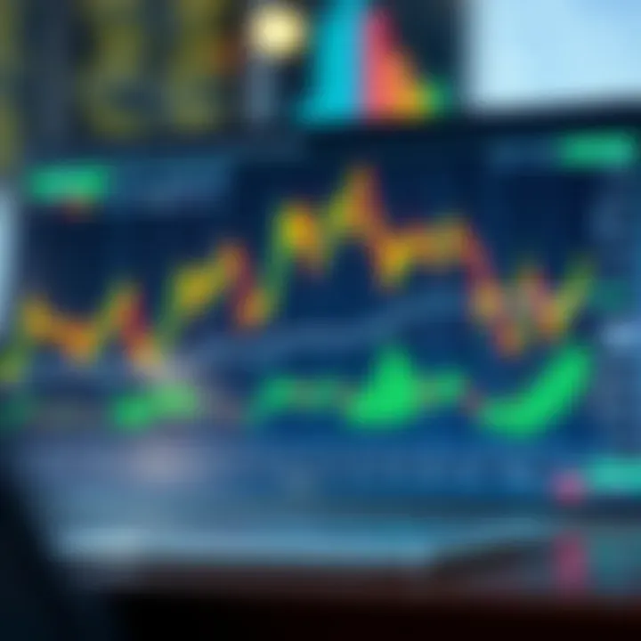 Graph displaying forex trading trends and broker comparison charts