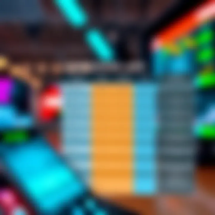 Comparison chart highlighting key features of popular trading apps in Pakistan