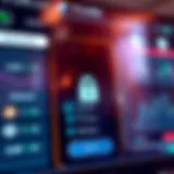 Secure digital wallet interface showing cryptocurrency transaction options with security icons