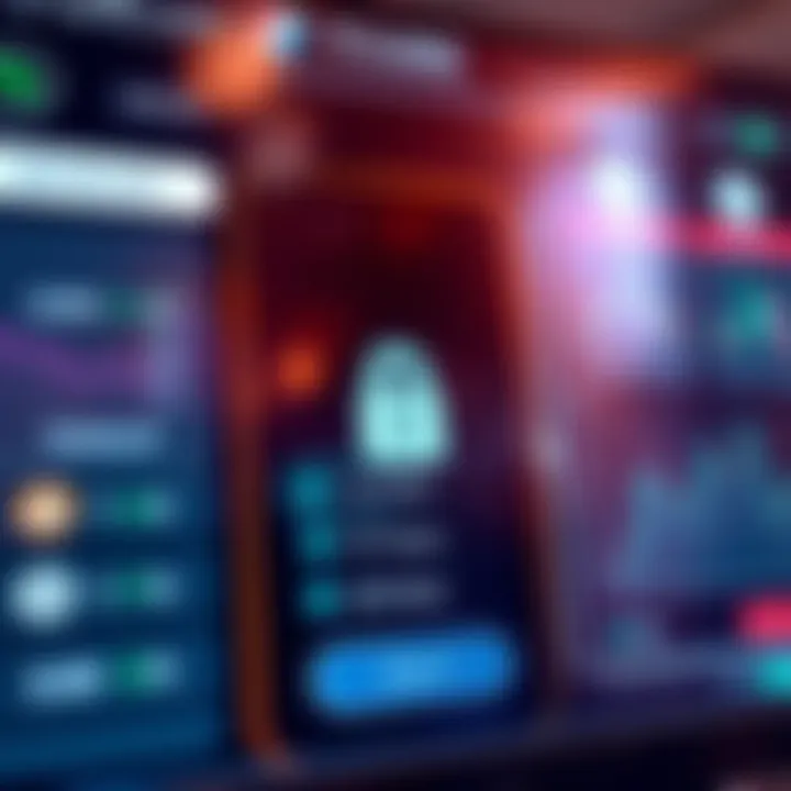 Secure digital wallet interface showing cryptocurrency transaction options with security icons