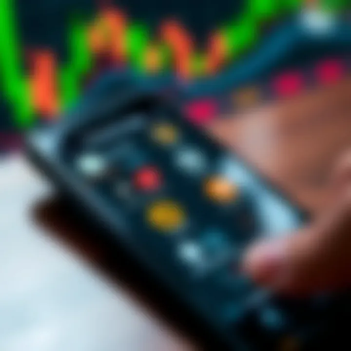 Smartphone showing popular cryptocurrency trading platforms with usability icons and regulatory compliance symbols