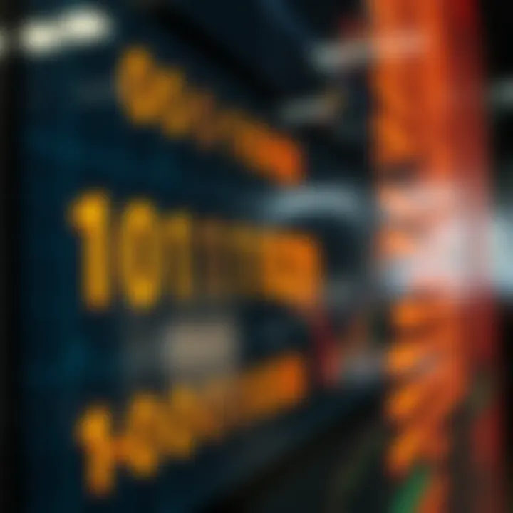 Illustration showing conversion of decimal figures to binary digits on a digital screen interface