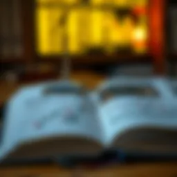 Forex Market Analysis in Trading Literature Open book displaying forex charts and market analysis