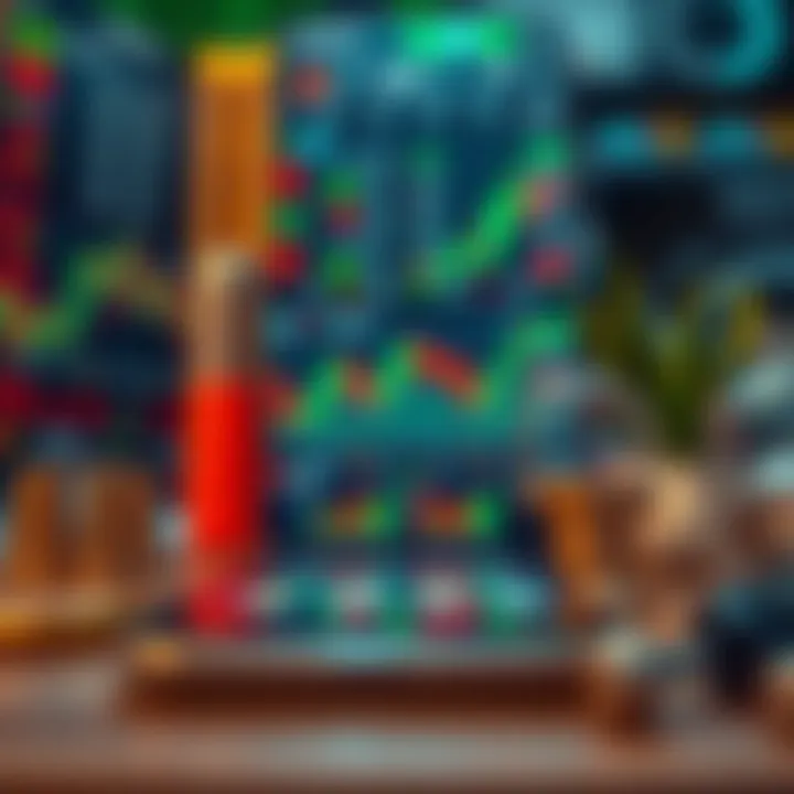 Illustration of diverse forex trading tools and indicators used in mobile applications