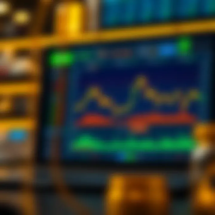 Interactive digital platform displaying live gold price charts and trading options tailored for Pakistani investors