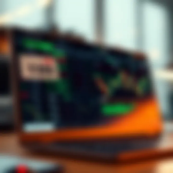 Secure digital platform interface displaying trading options and financial data for binary trading