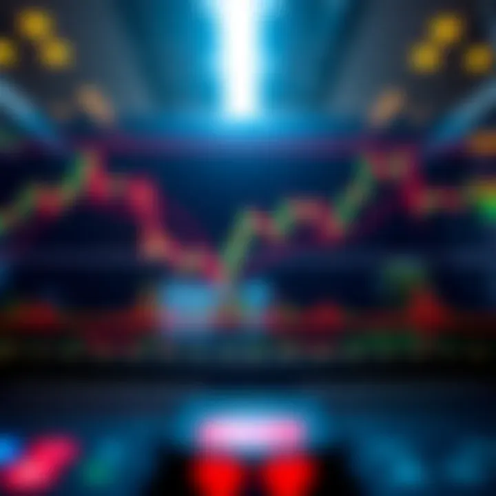 Chart displaying common bearish candlestick patterns with downward trend signals