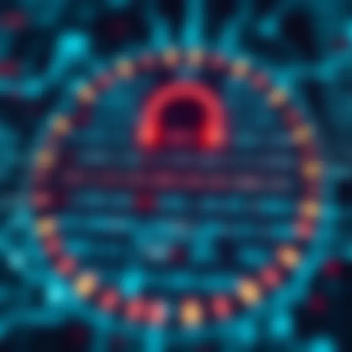 Diagram depicting binary code translating into digital communication systems