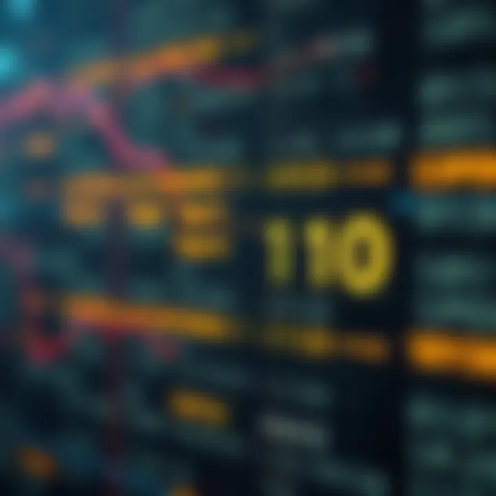 Visual showing the flow of binary code encoding and error detection in communication technology