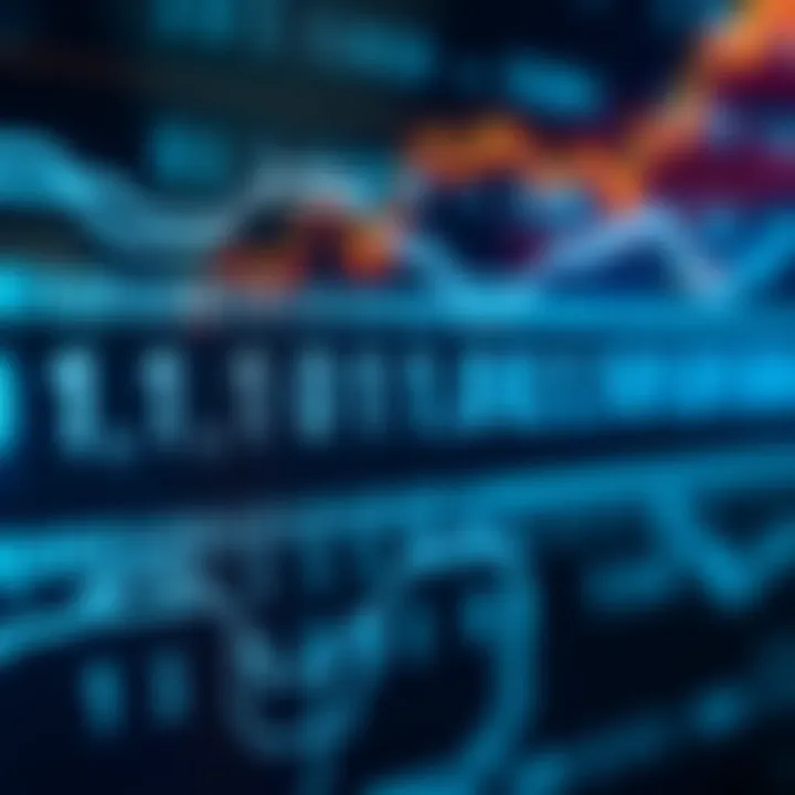 Diagram showing binary digits representing data with ones and zeros connected in a circuit pattern