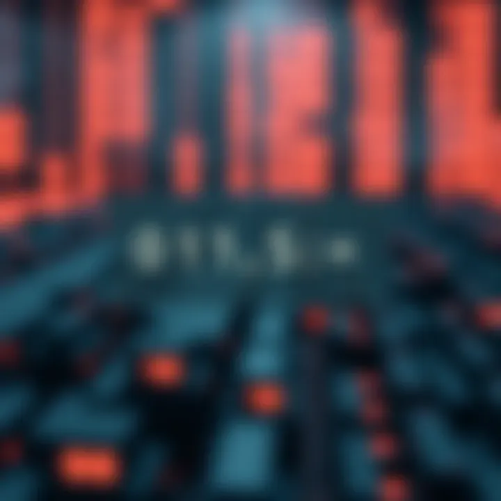 Illustration of binary division showing the division of two binary numbers with visual subtraction steps