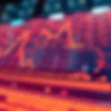 Visual representation of binary data structure with bits and bytes interconnected