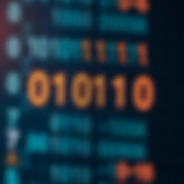 Diagram illustrating the multiplication of two binary numbers with highlighted binary digits and carry-over values