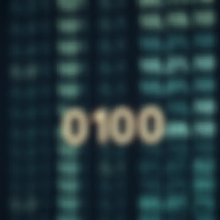 Visual comparison of binary and decimal number systems demonstrating conversion principles