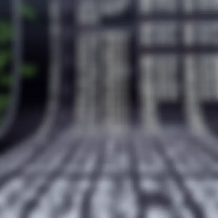 Diagram showing the division of a sorted list during a binary search