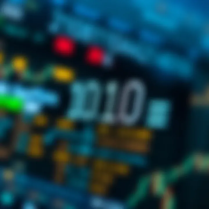 Illustration of binary subtraction using two's complement method with binary digits and calculation flow