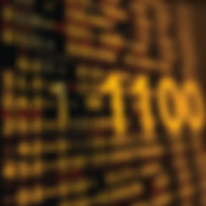 Visualization of decimal to binary conversion highlighting division and remainder method