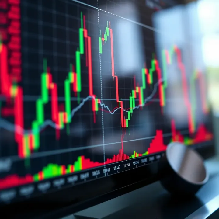 Visualization of a candlestick chart highlighting bullish and bearish trends to assist traders in decision making