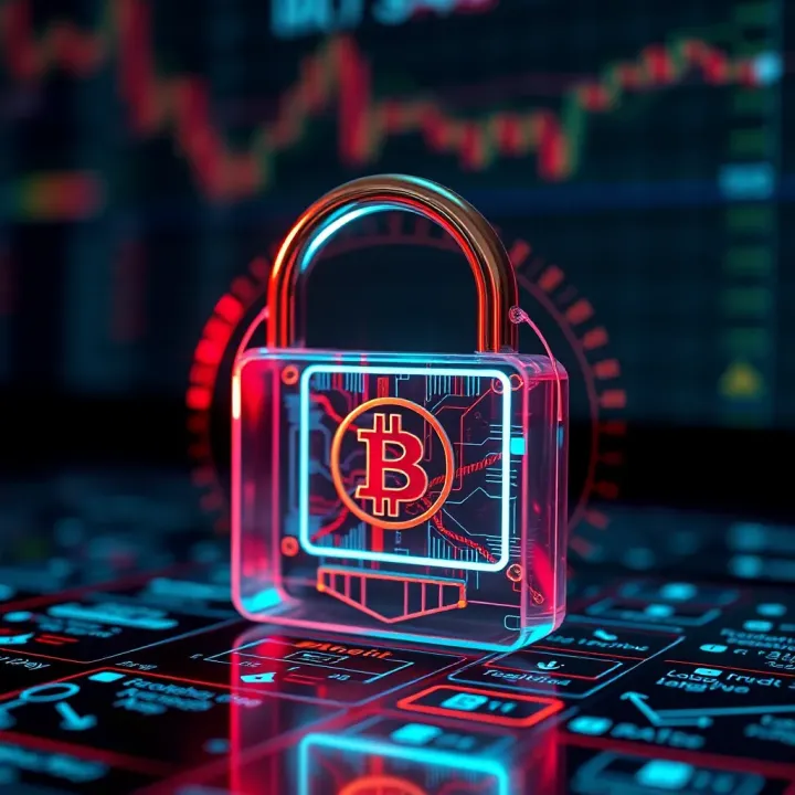 Secure digital padlock symbolizing crypto trading app security measures