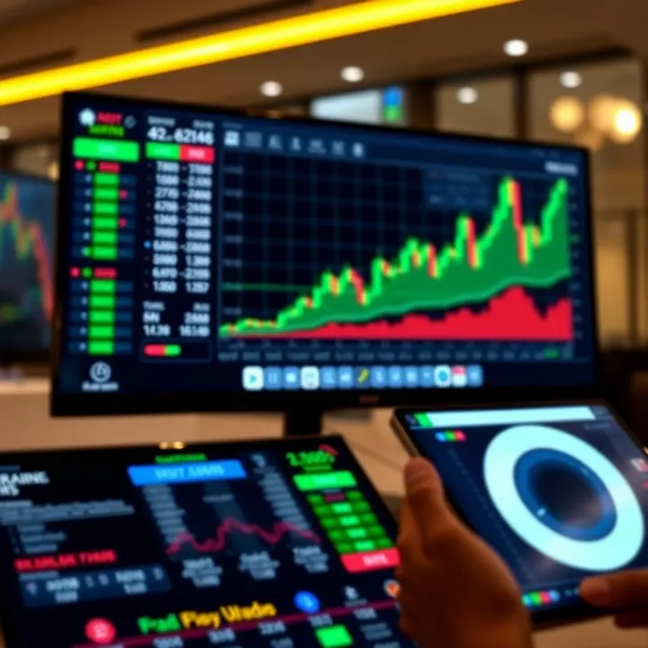 Dashboard of a forex trading platform displaying currency pairs, charts, and market trends