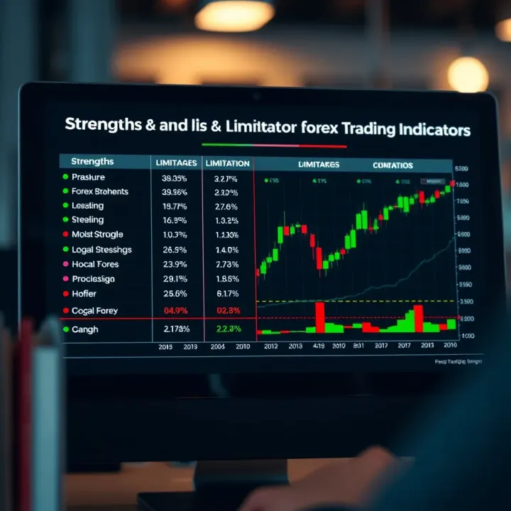Comparison chart illustrating strengths and limitations of different forex trading indicators