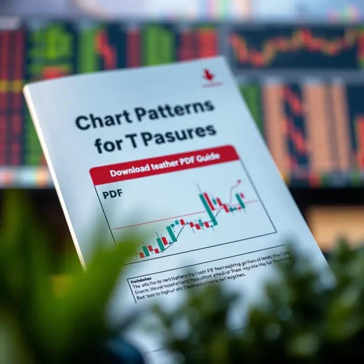 Cover page of a downloadable PDF guide on chart patterns in trading