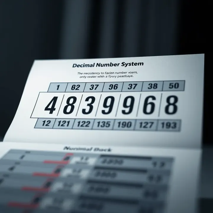 Diagram illustrating the decimal number system with positional values