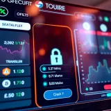 Secure digital wallet interface showing cryptocurrency transaction options with security icons