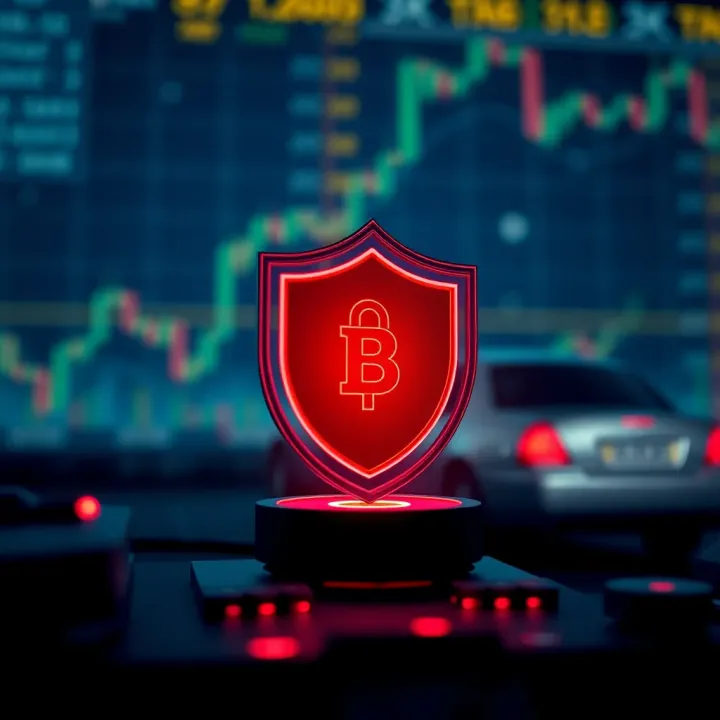 Security shield icon representing protection and regulatory compliance in cryptocurrency trading