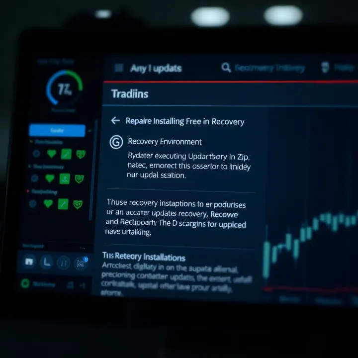 Custom recovery interface showing options for repairing update installation