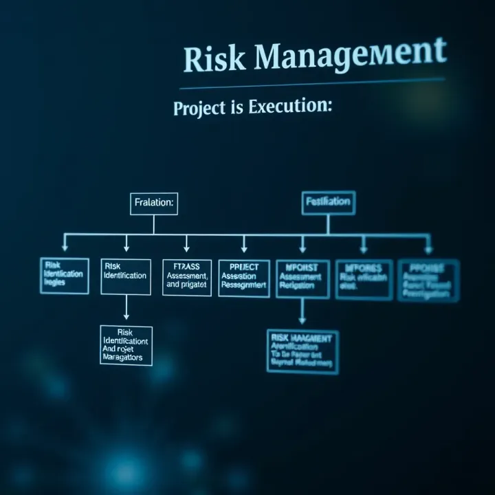 Flowchart illustrating the stages of risk identification, assessment, and mitigation in project management