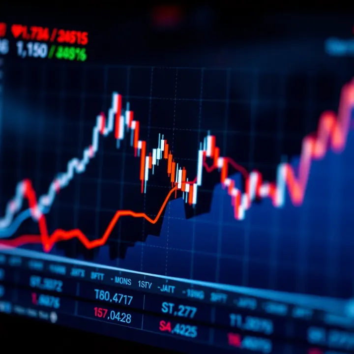 Graph showing trends and fluctuations in binary options trading