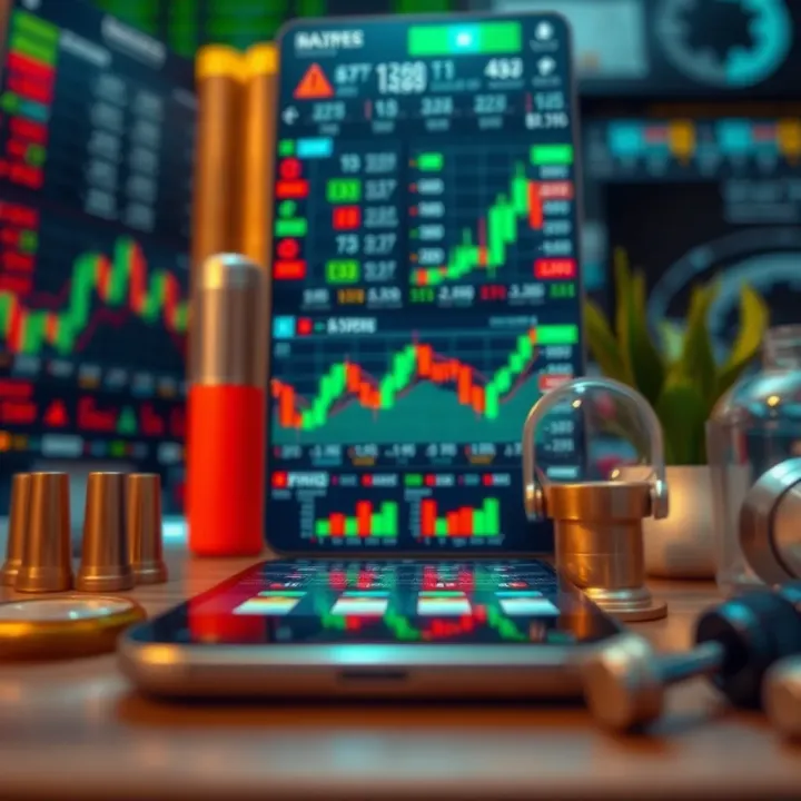 Illustration of diverse forex trading tools and indicators used in mobile applications