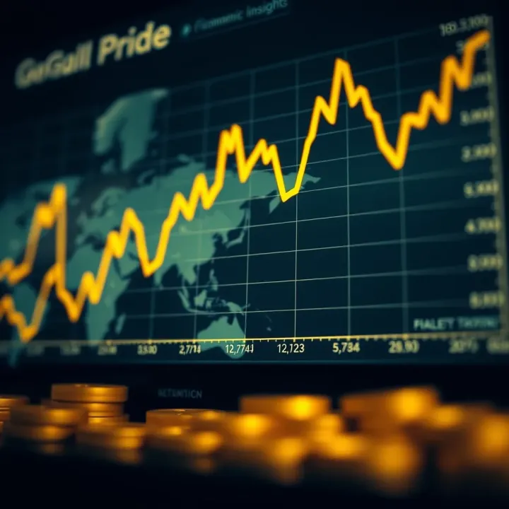 Graph showing fluctuations in gold price influenced by global and local economic factors