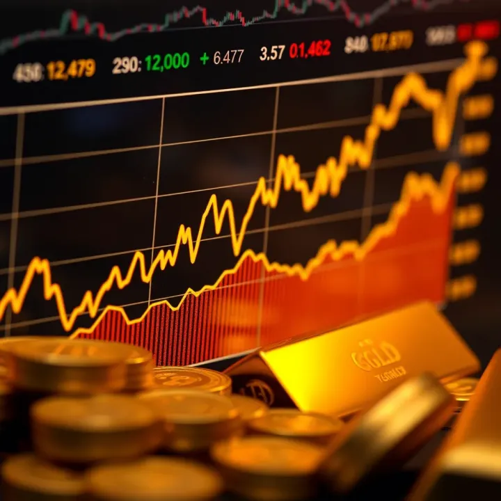 Graph illustrating gold price fluctuations influenced by global and local market factors affecting Pakistani investors
