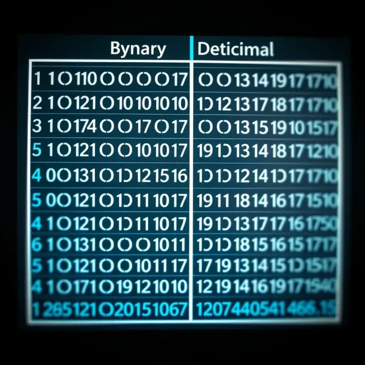 Comparison chart illustrating differences between binary and decimal addition