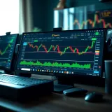 Computer screen showing Expert Option trading platform with charts and market data