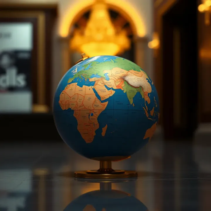 Illustration of inclusive pronouns arranged around a globe symbolizing global respect and recognition
