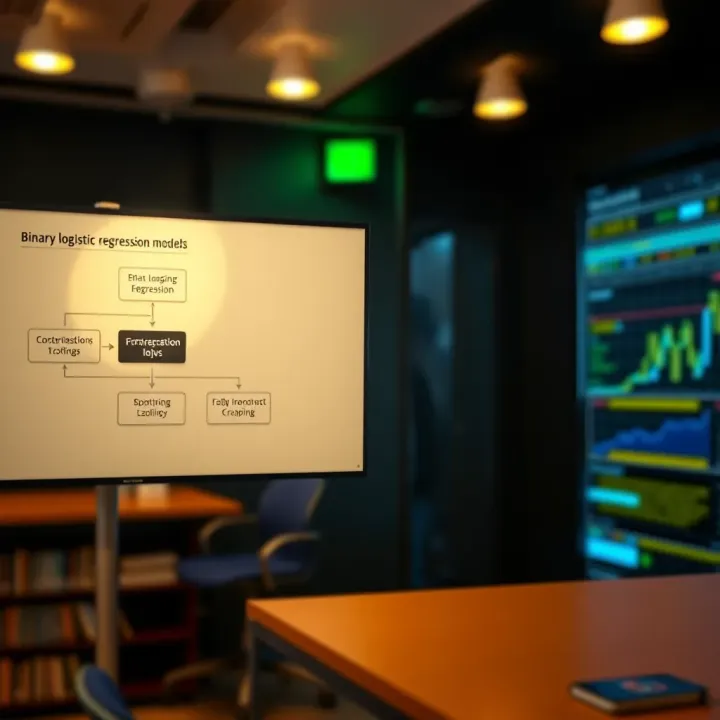 Flowchart illustrating main components of building and evaluating binary logistic regression models