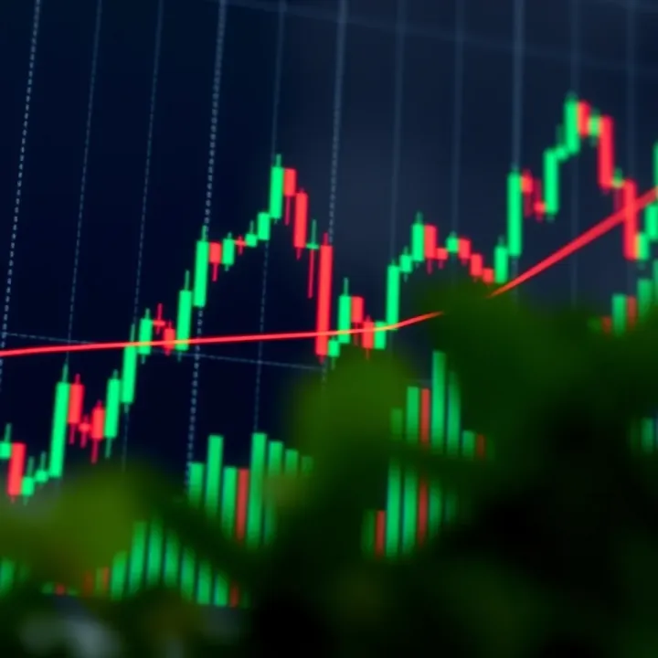 Illustration of triangle and head and shoulders price action patterns on trading chart