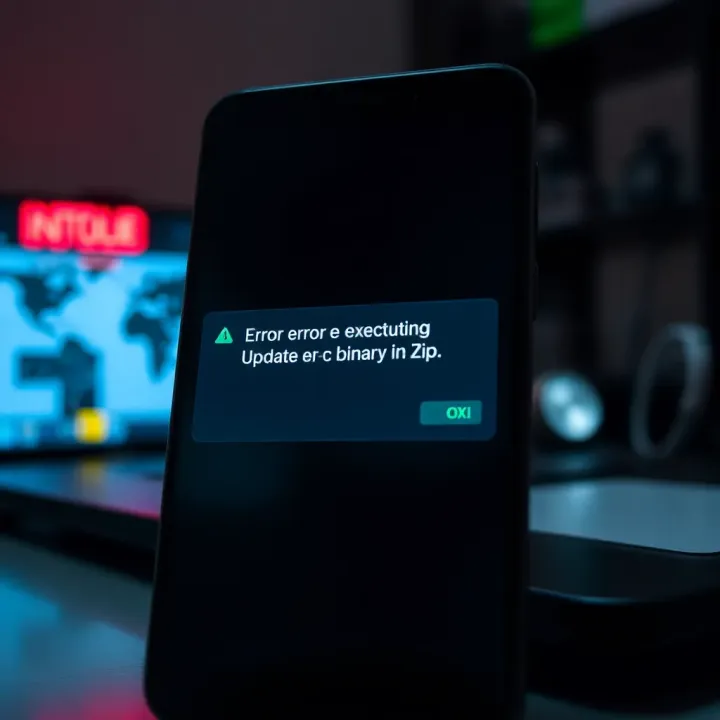 Android device displaying error message during custom ROM flashing