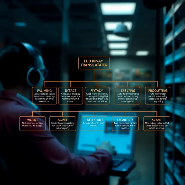 Types and Uses of Binary Translators in Technology Flowchart demonstrating types of binary translators and their applications in digital communication and computing