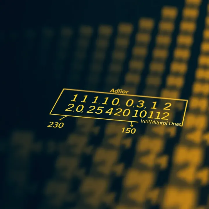 Diagram illustrating the addition of binary digits with carries highlighted