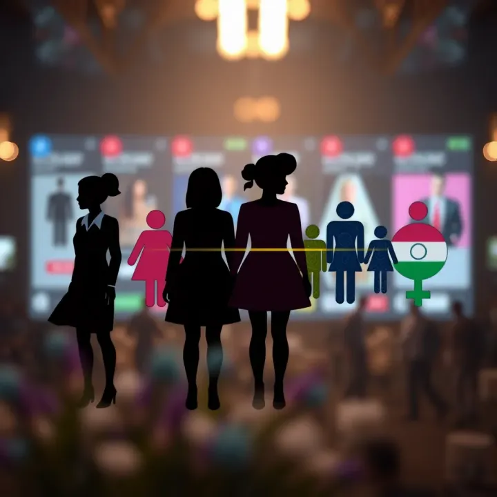 Illustration showing a spectrum of gender symbols representing diverse identities beyond traditional categories